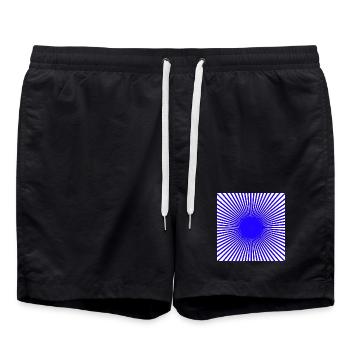 Blue Disc - Swim Trunks - black - Front - AI Model Male 185 light (185cm)