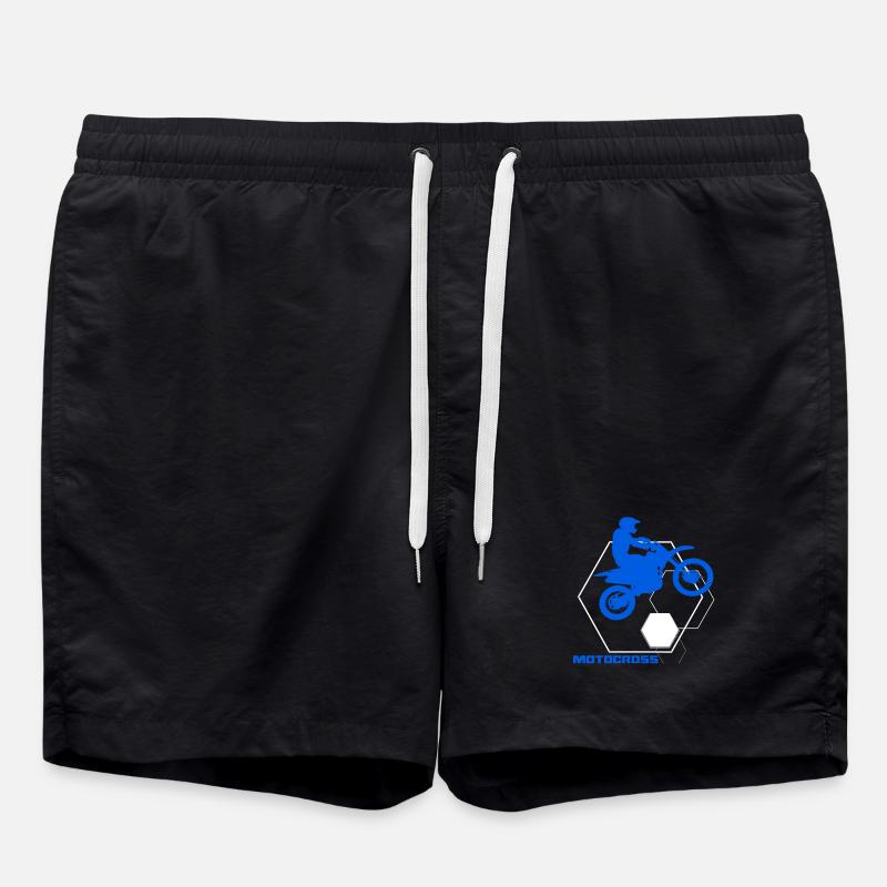 Motocross - Badeshorts - Schwarz