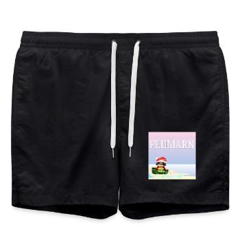 Weihnachten auf Fehmarn - FAULTIERE - OSTSEE - Badeshorts - Schwarz - Vorne - AI Model Male 185 light (185cm)