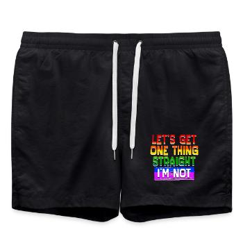 Gay Lgbt Statement Equality - Swim Trunks - black - Front - AI Model Male 185 light (185cm)