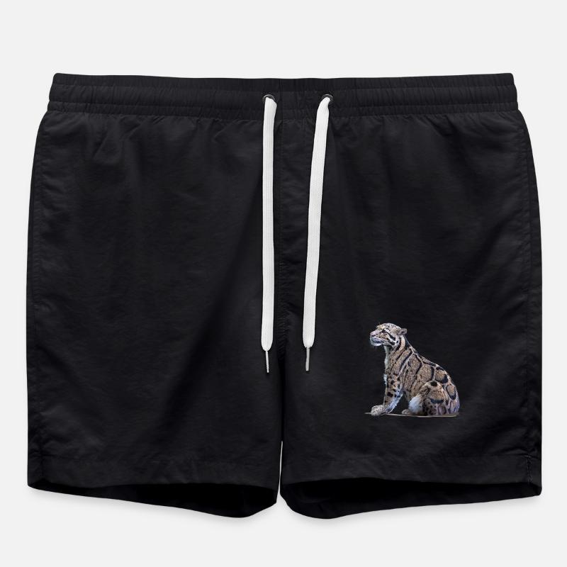 Clouded leopard - Swim Trunks - black