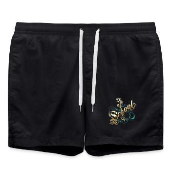 Old school - Short de bain - noir - Devant - AI Model Male 185 light (185cm)