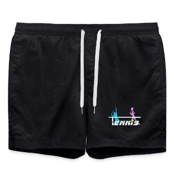Tennis - Short de bain - noir - Devant - AI Model Male 185 light (185cm)