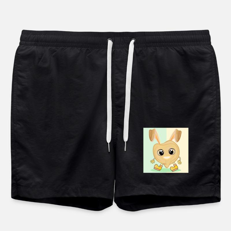 Kichererbse Osterhasen - Badeshorts - Schwarz