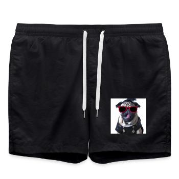 Carlin punk - Short de bain - noir - Devant - AI Model Male 185 light (185cm)