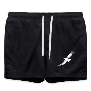 Flying Raven - Swim Trunks - black - Front - AI Model Male 185 light (185cm)