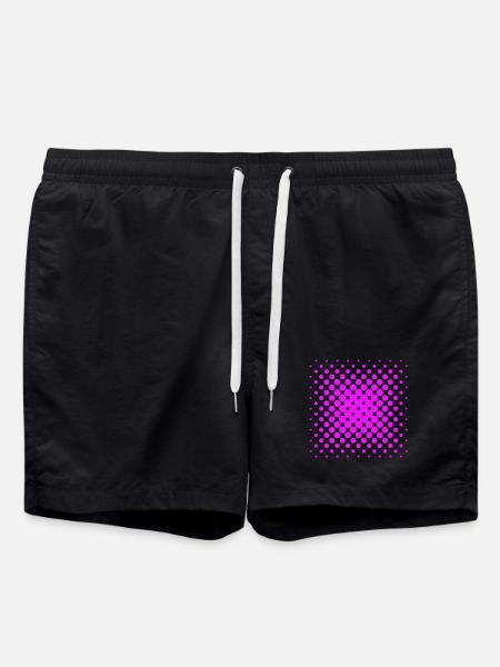 Pink Quadrat - Badeshorts - Schwarz
