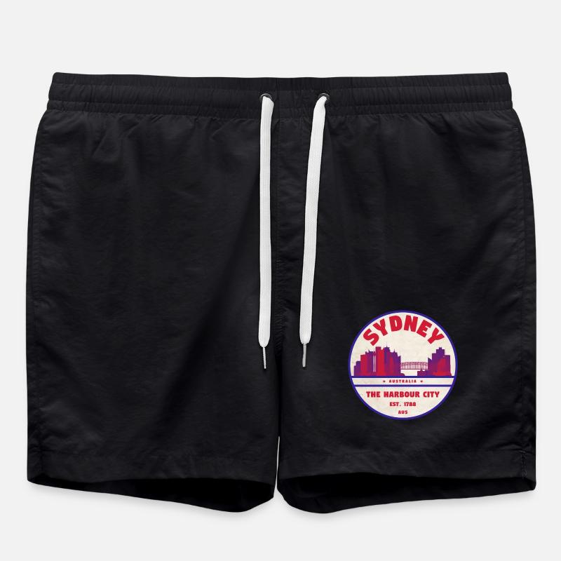 Sydney Skyline Badge - Short de bain - noir