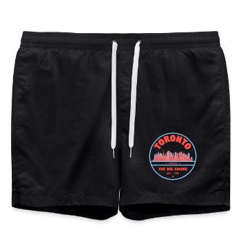 Toronto Skyline Emblem Big Smoke - Badeshorts - Schwarz - Vorne - AI Model Male 185 light (185cm)