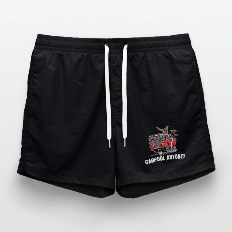 Fire Protection Fire Engine Fire Brigade Statement Swim Trunks