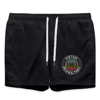 Pièces originales vintage 1993 - Short de bain - noir - Devant - AI Model Male 185 light (185cm)