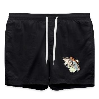 japanischer Sonnenschirm und Burunduk - Badeshorts - Schwarz - Vorne - AI Model Male 185 light (185cm)