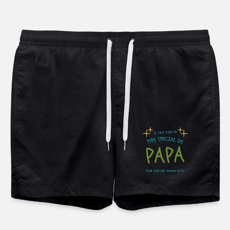 Papa spécial, maman aussi - Short de bain - noir