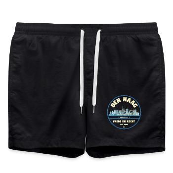 The Hague Skyline Emblem Netherlands - Swim Trunks - black - Front - AI Model Male 185 light (185cm)