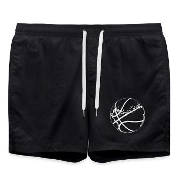 Basketballer Ball - Badeshorts - Schwarz - Vorne - AI Model Male 185 light (185cm)