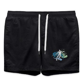 Cool design for the whole football team - Swim Trunks - black - Front - AI Model Male 185 light (185cm)