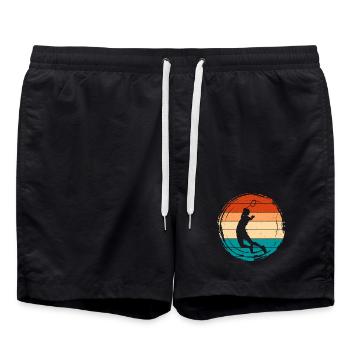 Badminton - Swim Trunks - black - Front - AI Model Male 185 light (185cm)
