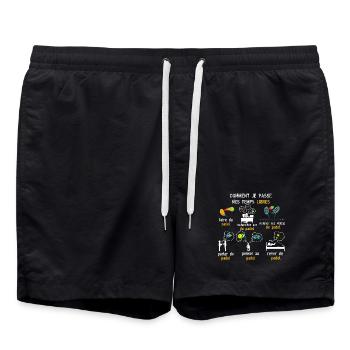 Temps libres padel cadeau padel - Short de bain - noir - Devant - AI Model Male 185 light (185cm)