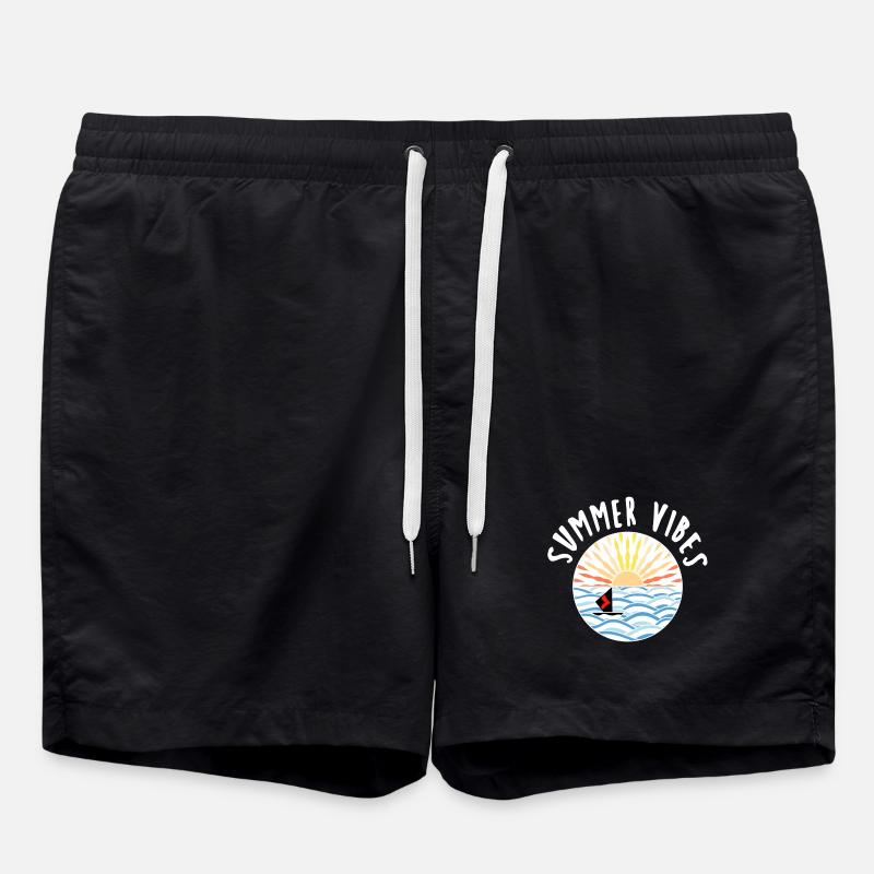 Waves Summer Sail Sun - Swim Trunks - black