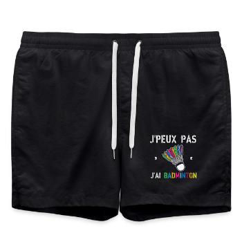 J'Peux Pas J'Ai Badminton - Short de bain - noir - Devant - AI Model Male 185 light (185cm)