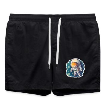 Aventure spatiale - Short de bain - noir - Devant - AI Model Male 185 light (185cm)