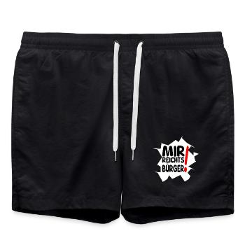 reicht mir Bürger II - Badeshorts - Schwarz - Vorne - AI Model Male 185 light (185cm)