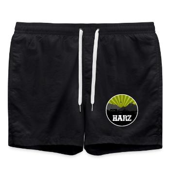 Résine Retro Skyline - Short de bain - noir - Devant - AI Model Male 185 light (185cm)