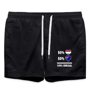 Australie et Pays-Bas 100% Genial Flag - Short de bain - noir - Devant - AI Model Male 185 light (185cm)