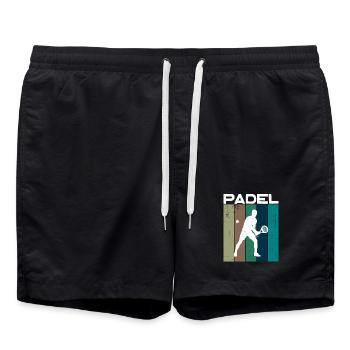 Training Padel Player Tennis Racket Balls - Swim Trunks - black - Front - AI Model Male 185 light (185cm)