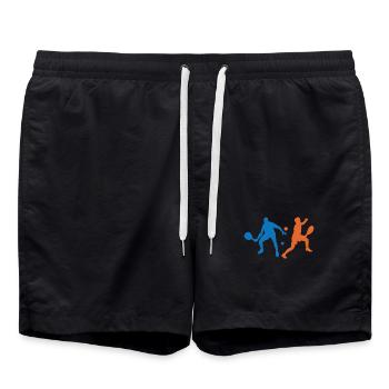 Padel Tennis Padel Game Player Tournament Racket - Swim Trunks - black - Front - AI Model Male 185 light (185cm)