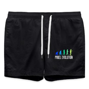 Spieler Evolution Padel Padelspiel Statement - Badeshorts - Schwarz - Vorne - AI Model Male 185 light (185cm)