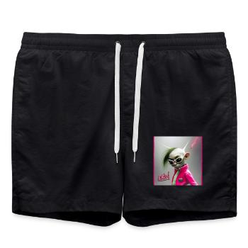 Punky alien 01 - Swim Trunks - black - Front - AI Model Male 185 light (185cm)