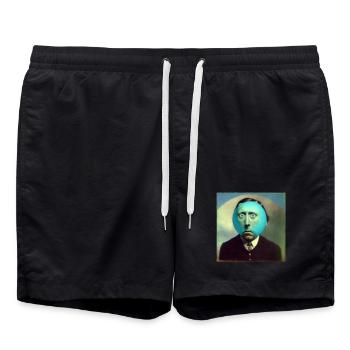 Surreal 02 - Badeshorts - Schwarz - Vorne - AI Model Male 185 light (185cm)