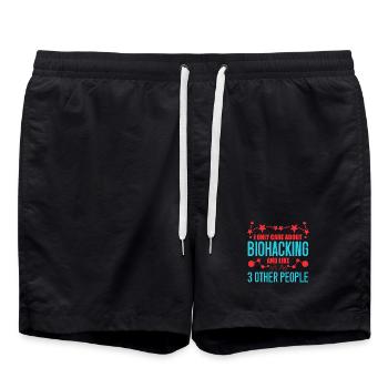 Design de biohacking amusant - Short de bain - noir - Devant - AI Model Male 185 light (185cm)
