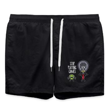 Joueur Padel Raquette Padel Déclaration de l’équipe Entraîneur - Short de bain - noir - Devant - AI Model Male 185 light (185cm)