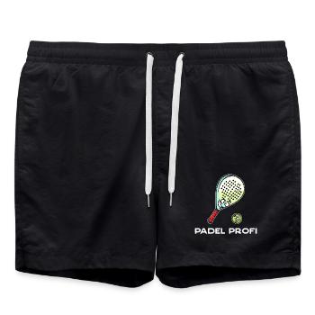 Sports Racket Balls Statement Padel Padel Game - Swim Trunks - black - Front - AI Model Male 185 light (185cm)