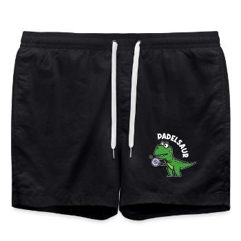 Dinosaur Padel Player Ball Raquette Sport - Short de bain - noir - Devant - AI Model Male 185 light (185cm)