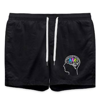 Joueur de club de padel Tournoi de Padel par équipe Jeu de padel - Short de bain - noir - Devant - AI Model Male 185 light (185cm)