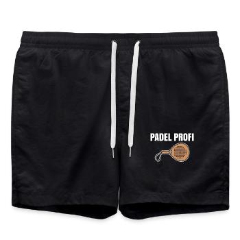 Racket Padel Player Statement Padel Game Sports - Swim Trunks - black - Front - AI Model Male 185 light (185cm)