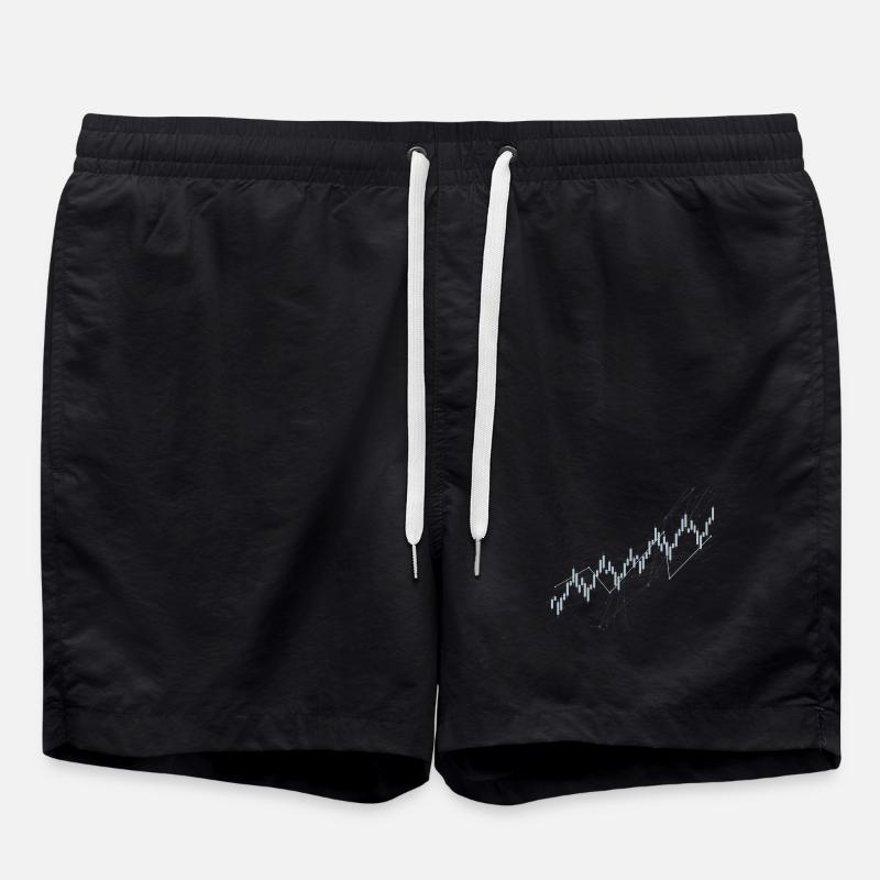 Graphique en chandelier - Short de bain - noir