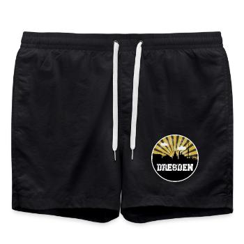 Match à domicile de Dresde Skyline - Short de bain - noir - Devant - AI Model Male 185 light (185cm)