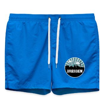 Dresden Blue Hour Skyline - Badeshorts - Cobalt blue - Vorne