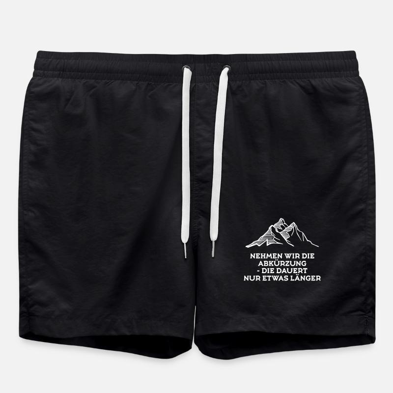 Lustige Sprüche Touren Wanderer Wandern Statement - Badeshorts - Schwarz
