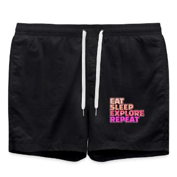 Déclaration de randonnée alpiniste - Short de bain - noir - Devant - AI Model Male 185 light (185cm)