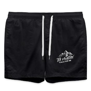 Mountains Hiking Statement Mountain Peaks Nature Lovers - Swim Trunks - black - Front - AI Model Male 185 light (185cm)