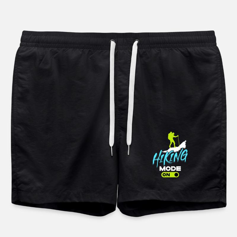 Glacier Hiking Hikers Mountains Statement Tours - Swim Trunks - black