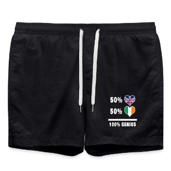Irlande et Grande-Bretagne 100% Gneius Flag - Short de bain - noir - Devant - AI Model Male 185 light (185cm)