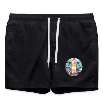 Surfboard - Swim Trunks - black - Front - AI Model Male 185 light (185cm)