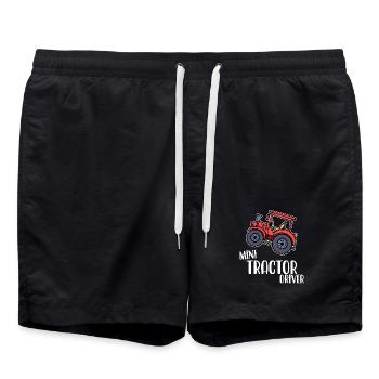 Traktor Statement Jungbauer Biobauer Bauernhof - Badeshorts - Schwarz - Vorne - AI Model Male 185 light (185cm)
