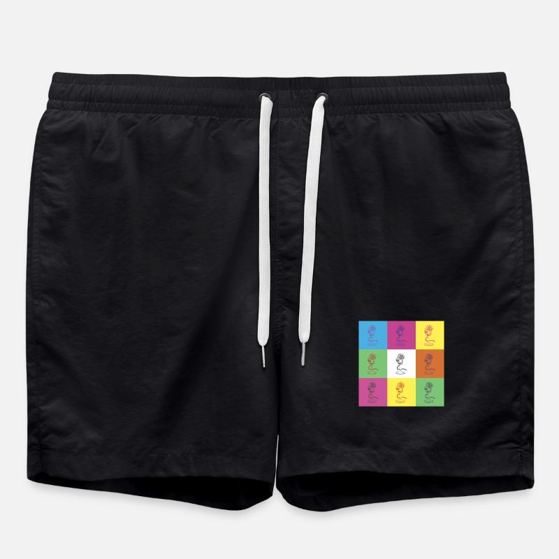 Mikrofon Design - Badeshorts - Schwarz